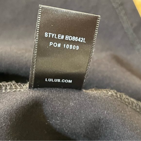 Lulus Dress Womens Small Black Be Me Sleeveless Bodycon Asymmetric Hem Faux Wrap - Picture 5 of 9